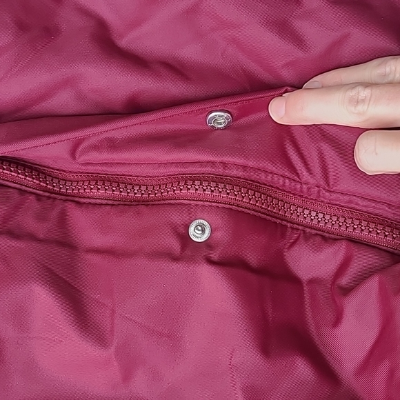 New! Cat & Jack Girls' Lightweight Parka Jacket Burgundy Red Medium - Picture 6 of 9